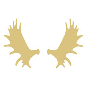 Basic Shape Moose Antler MDF Cutout Silhouette Style 2 - Unfinished For DIY