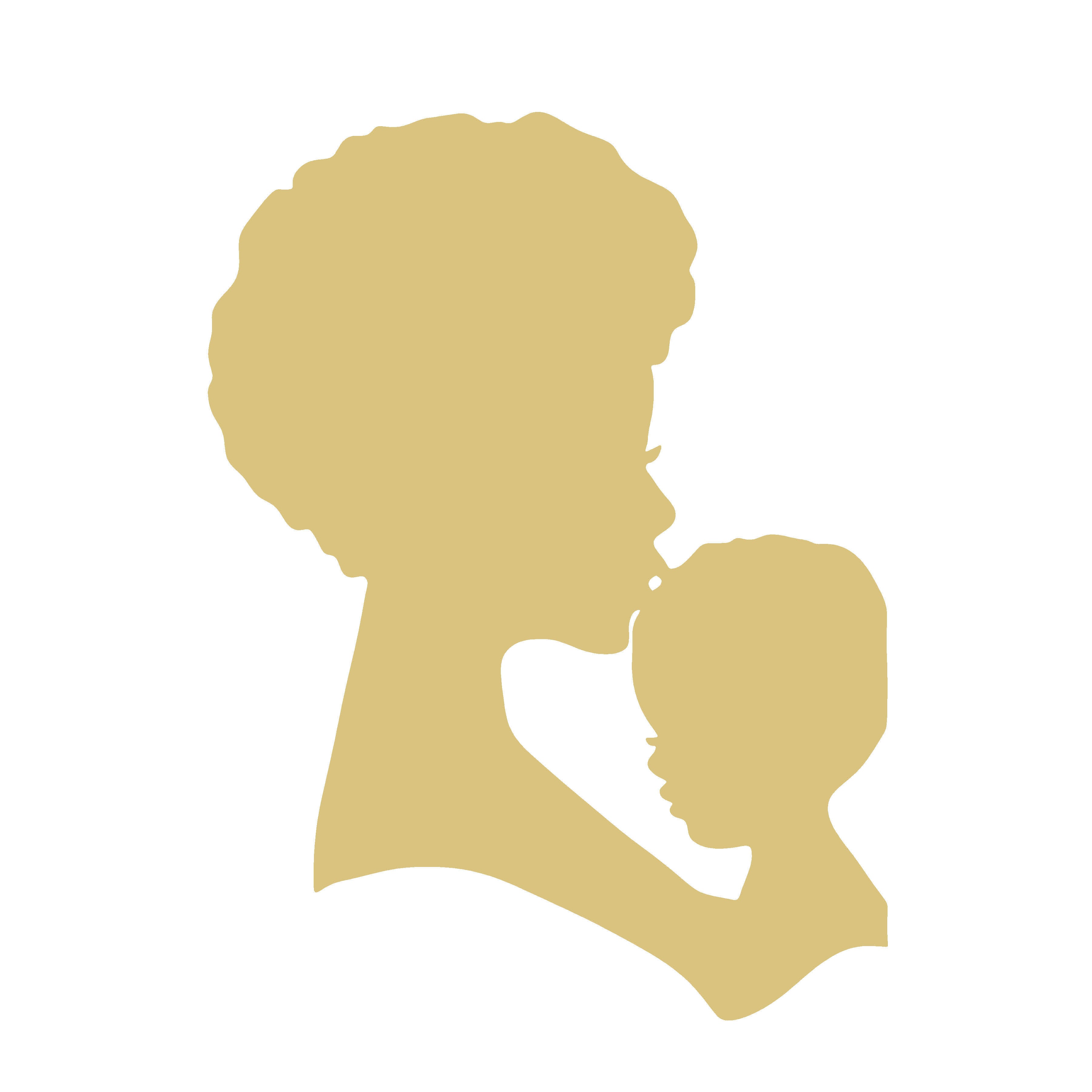 Basic Shape Mother And Son MDF Cutout Silhouette - Unfinished For DIY