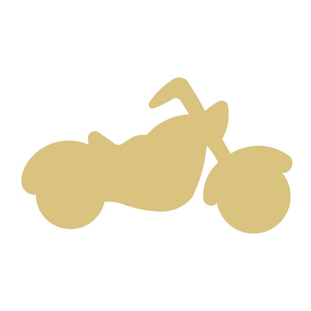 Basic Shape Motorcycle MDF Cutout Silhouette Style 4 - Unfinished For DIY