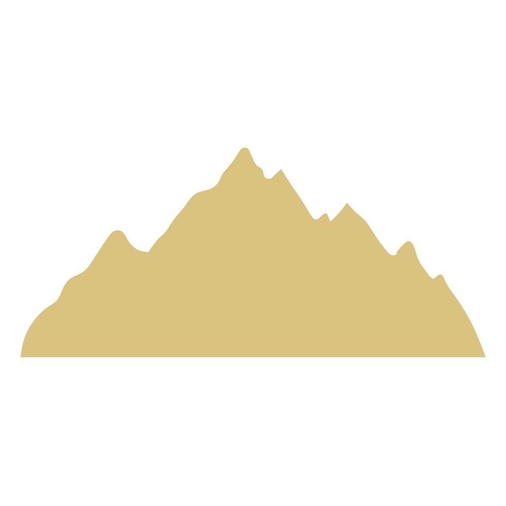Basic Shape Mountain MDF Cutout Mountain Silhouette - Unfinished For DIY