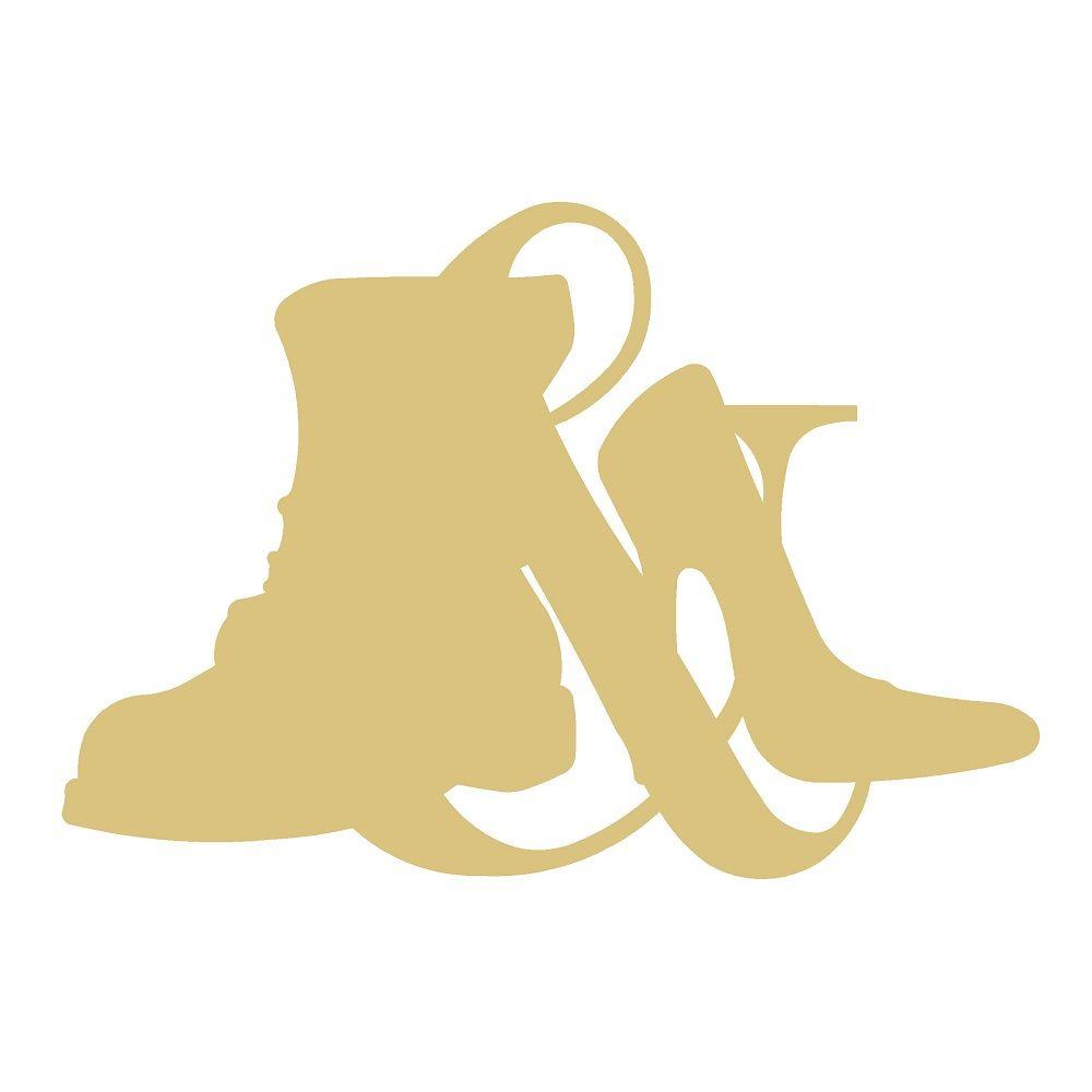 Basic Shape Mr and Mrs MDF Cutout - Unfinished For DIY