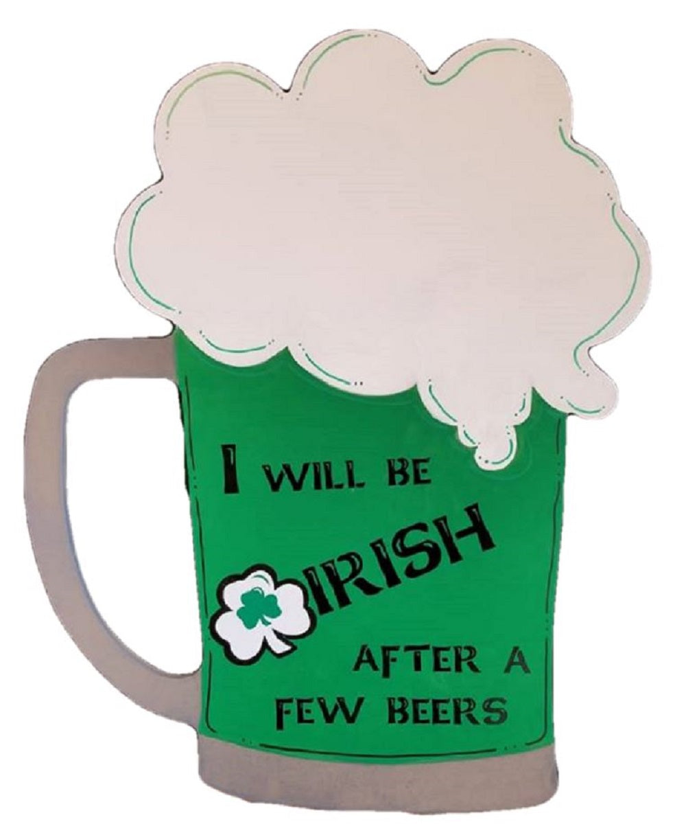 Basic Shape Mug MDF Cutout Beer Foam Silhouette - Unfinished For DIY