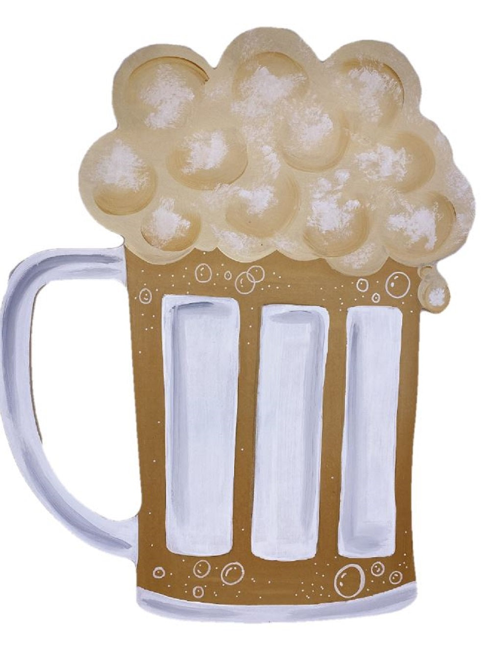 Basic Shape Mug MDF Cutout Beer Foam Silhouette - Unfinished For DIY