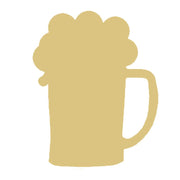 Basic Shape Mug MDF Cutout Beer Foam Silhouette - Unfinished For DIY