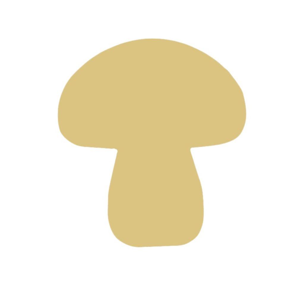 Basic Shape Mushroom MDF Cutout Silhouette - Unfinished For DIY