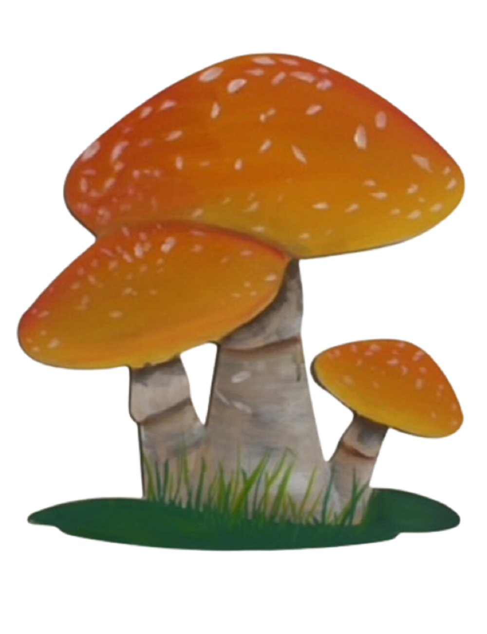Basic Shape Three Mushrooms MDF Cutout Silhouette - Unfinished For DIY