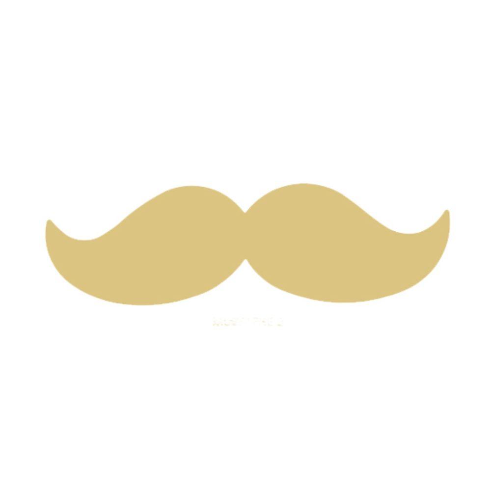 Basic Shape Mustache MDF Cutout Silhouette Style 2 - Unfinished For DIY