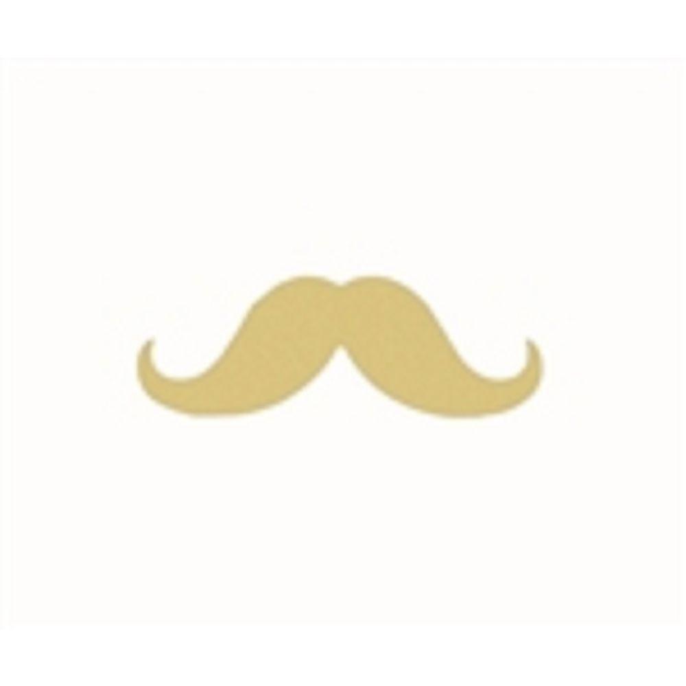 Basic Shape Mustache MDF Cutout Silhouette Style 3 - Unfinished For DIY