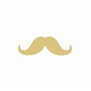 Basic Shape Mustache MDF Cutout Silhouette Style 3 - Unfinished For DIY
