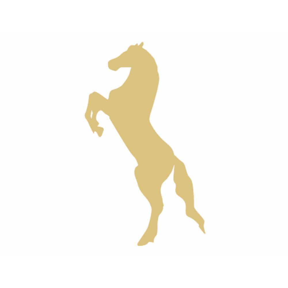 Basic Shape Horse MDF Cutout Mustang Silhouette - Unfinished For DIY