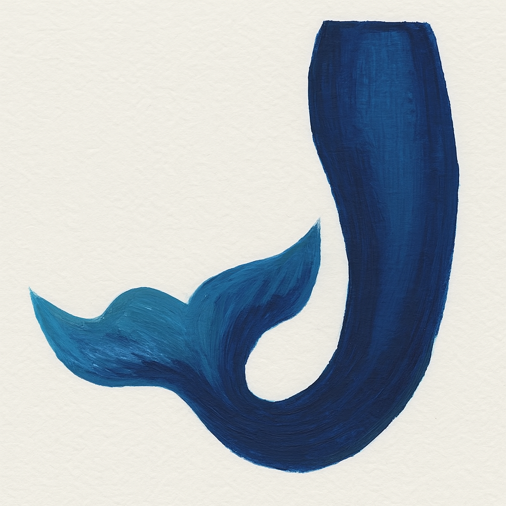 Basic Shape Mermaid Tail MDF Cutout Silhouette Style 5 - Unfinished For DIY