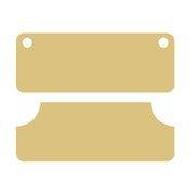 Basic Shape Name Plate MDF Cutout – Unfinished Craft Blank for DIY Decor & Door Hangers