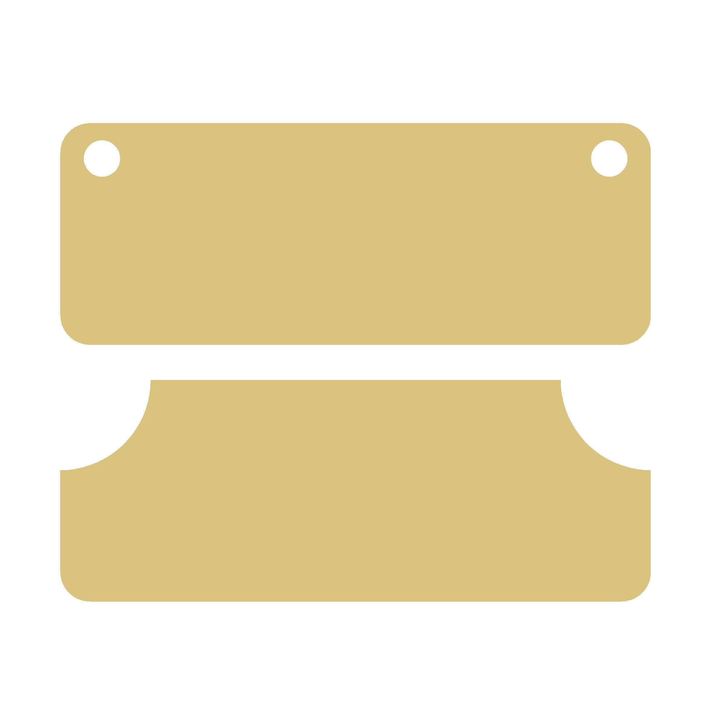 Basic Shape Name Plate MDF Cutout – Unfinished Craft Blank for DIY Decor & Door Hangers