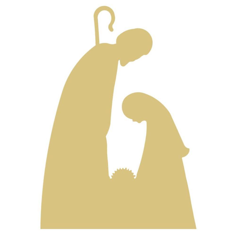 Basic Shape Nativity Scene MDF Cutout Silhouette - Unfinished For DIY