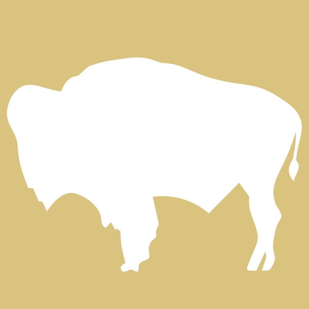Negative Basic Shape Buffalo MDF Cutout Buffalo Silhouette - Unfinished For DIY