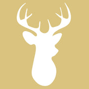 Negative Basic Shape Deer MDF Cutout Deer Head Silhouette - Unfinished For DIY