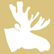 Negative Basic Shape Moose MDF Cutout Antlered Silhouette - Unfinished For DIY
