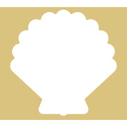 Negative Basic Shape Seashell MDF Cutout Shell Silhouette - Unfinished For DIY