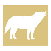 Negative Basic Shape Wolf MDF Cutout Wolf Silhouette - Unfinished For DIY