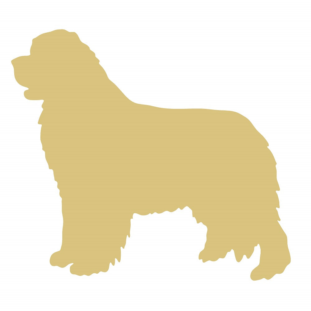Basic Shape Newfoundland Dog MDF Cutout Silhouette - Unfinished For DIY