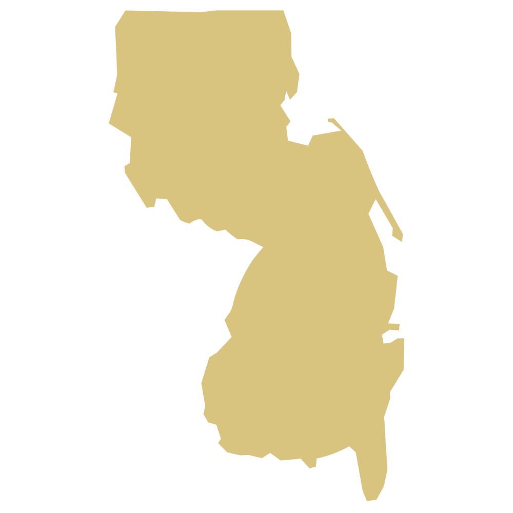 Basic Shape New Jersey MDF Cutout State Silhouette - Unfinished For DIY