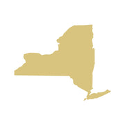 Basic Shape New York MDF Cutout State Silhouette - Unfinished For DIY