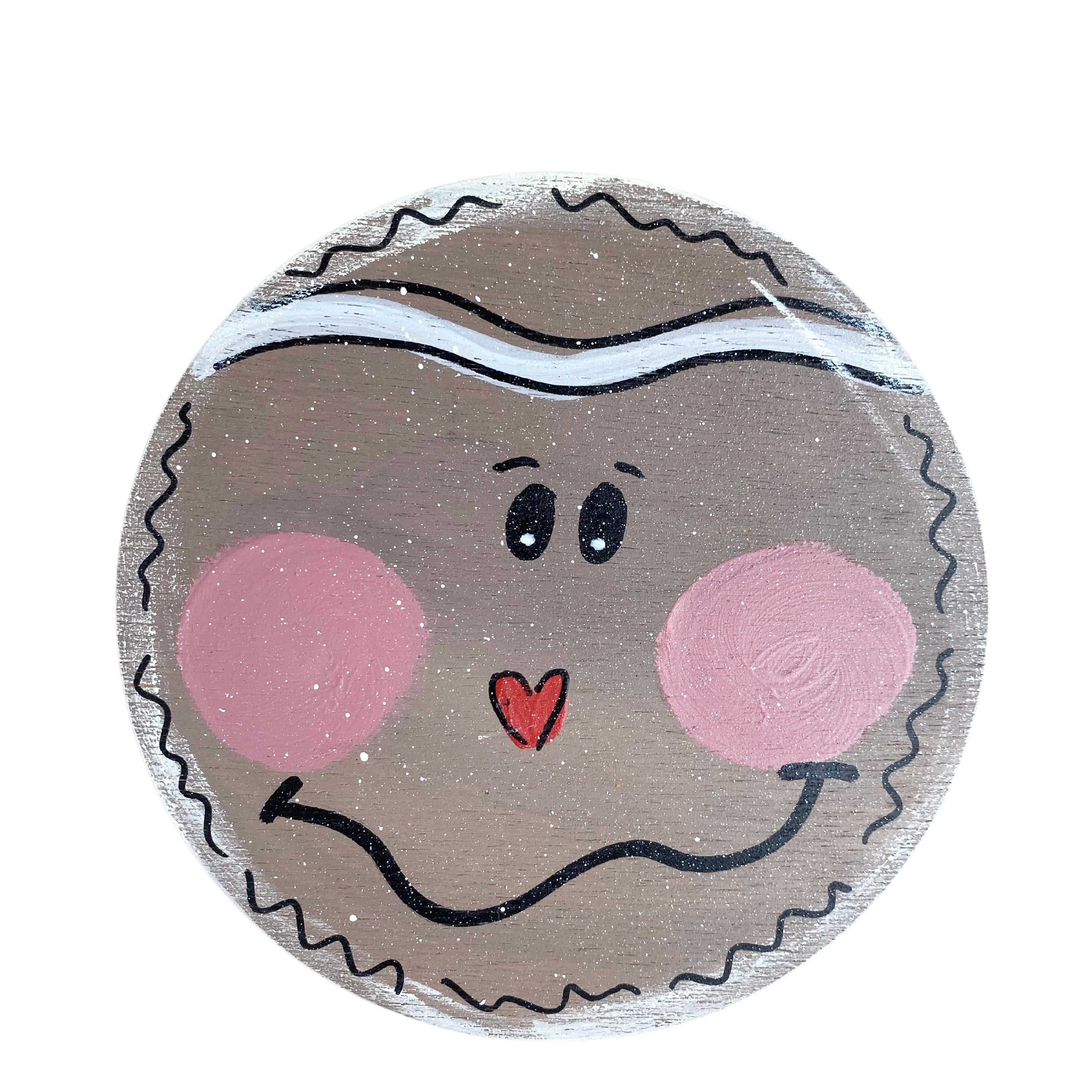 VICK CRAFTS CIRCLE WITH GINGERBREAD MAN FACE