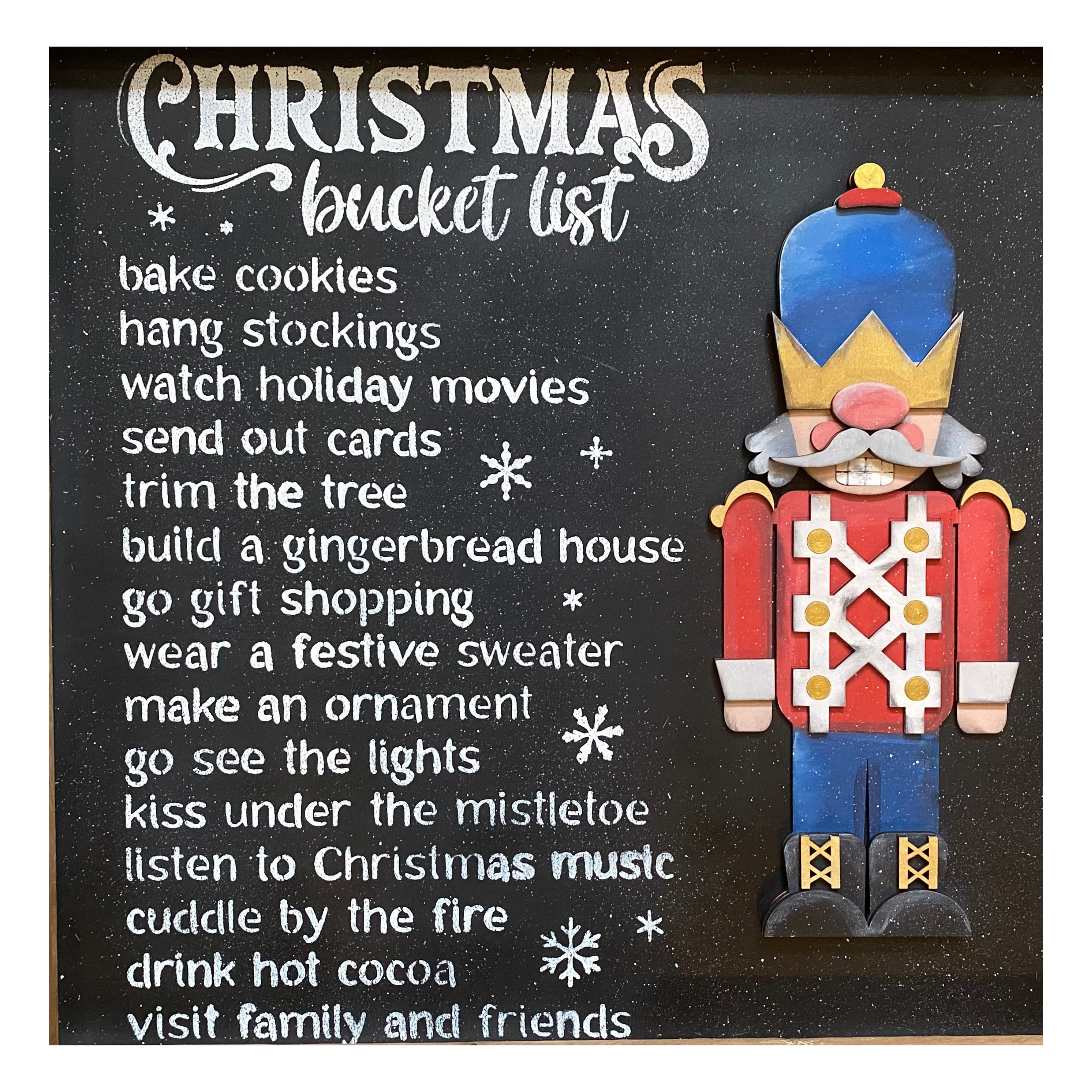 VICK CRAFTS NUTCRACKER CHRISTMAS BUCKET LIST