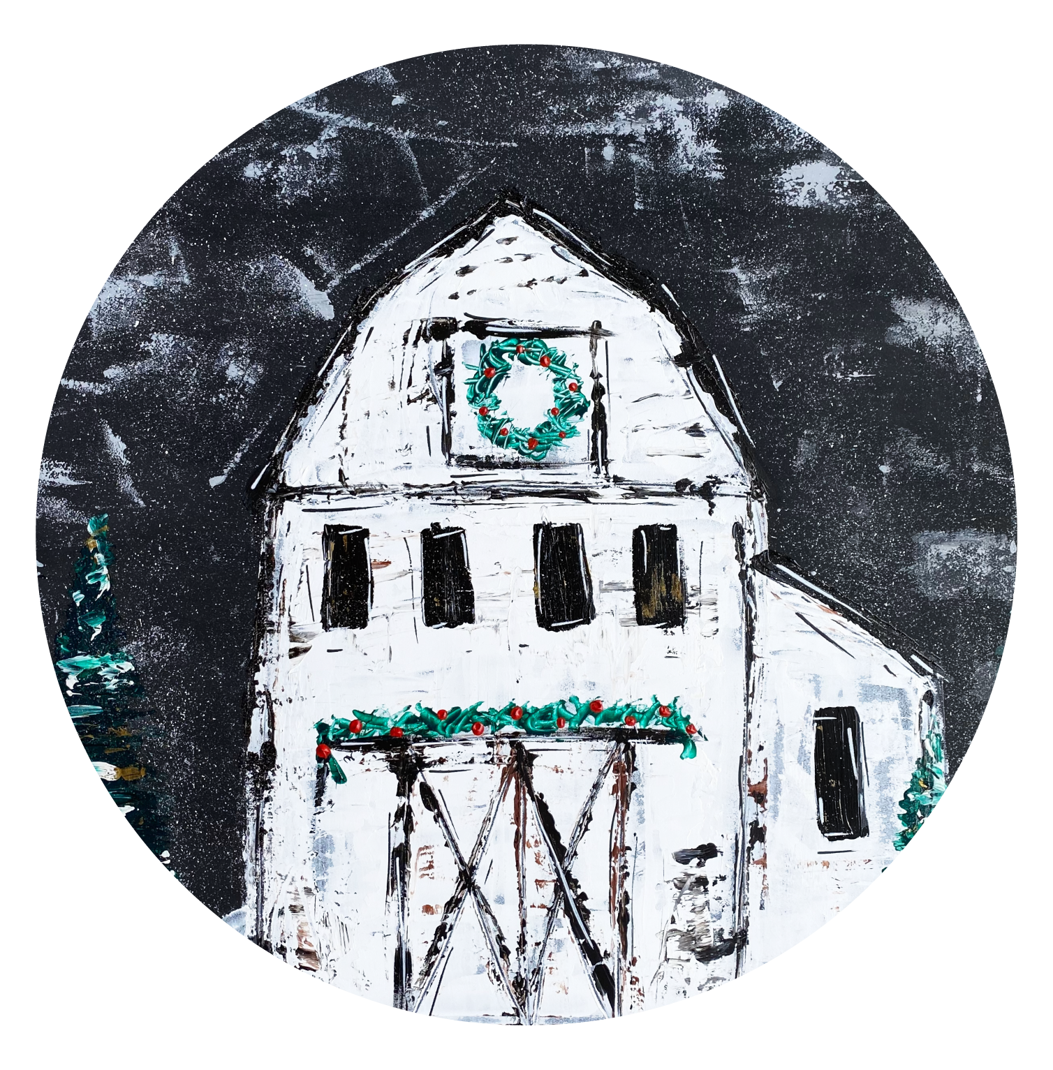 VICK CRAFTS CIRCLE WITH WHITE BARN