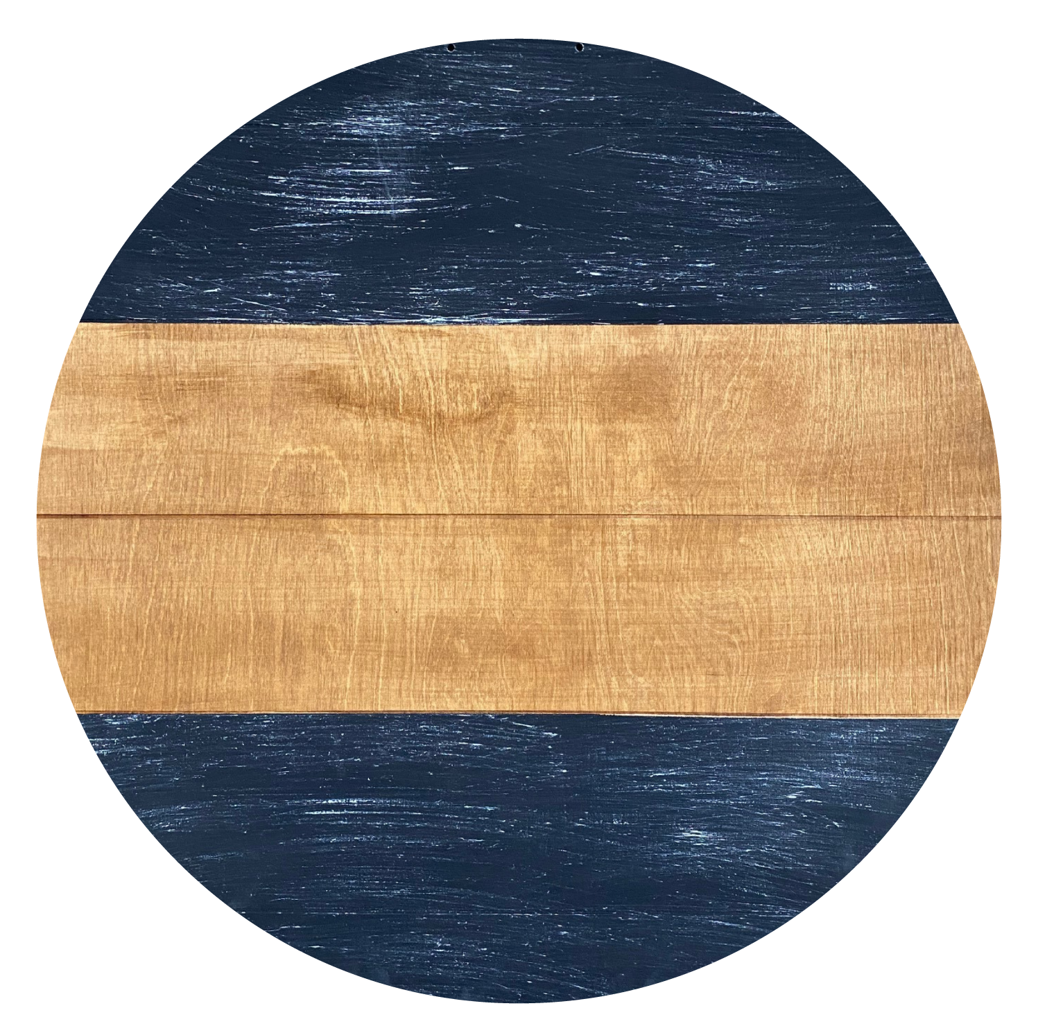 VICK CRAFTS BROWN AND BLUE CIRCLE