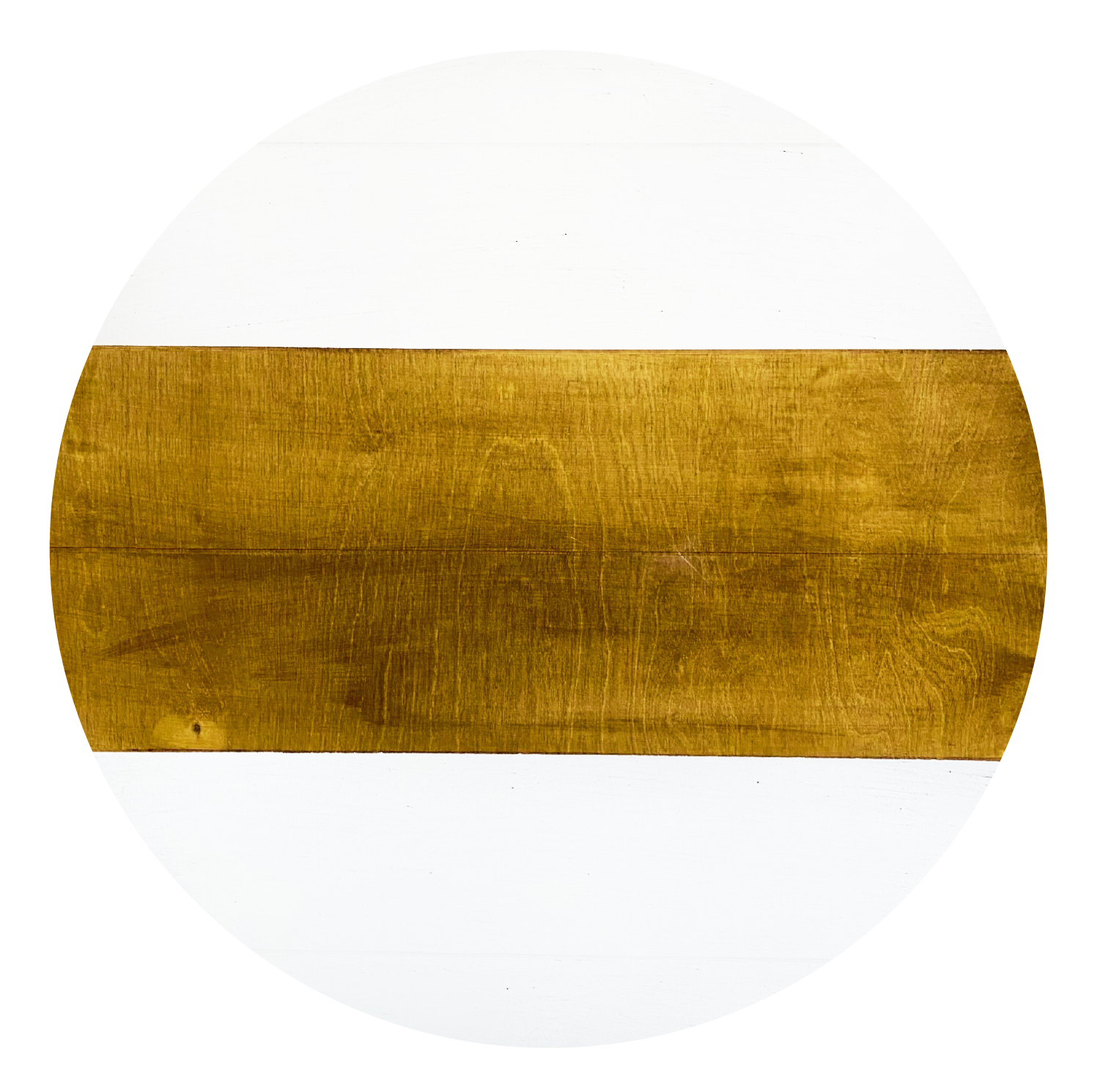 VICK CRAFTS WHITE AND BROWN CIRCLE
