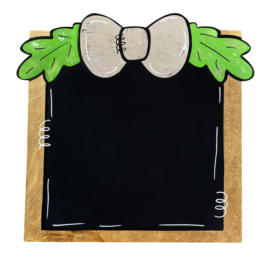 VICK CRAFTS BLACK BOARD WITH BOW