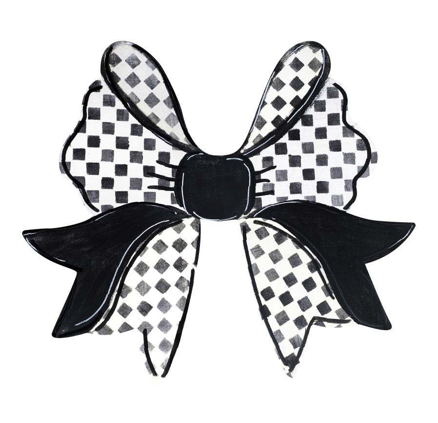 VICK CRAFTS BLACK AND WHITE RIBBON