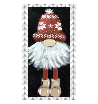 VICK CRAFTS RECTANGLE GNOME WITH RED HAT