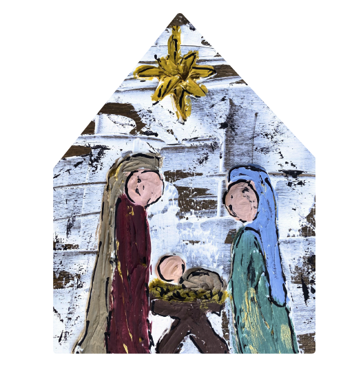 VICK CRAFTS NATIVITY ON HOMEBASE PLATE