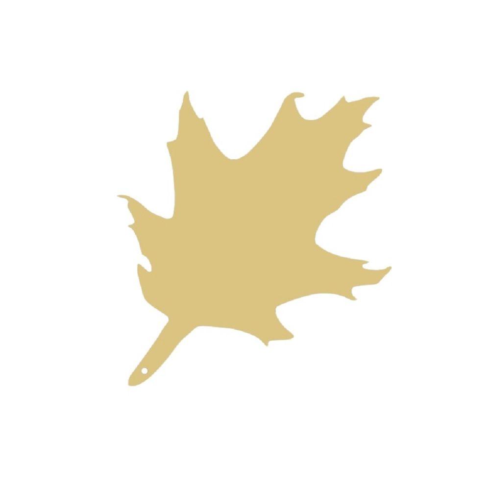 Basic Shape Oak Leaf MDF Cutout Silhouette - Unfinished For DIY