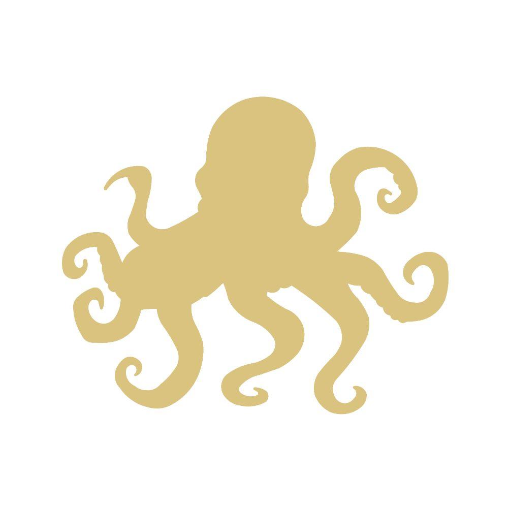 Basic Shape Octopus MDF Cutout Tentacle Silhouette - Unfinished For DIY
