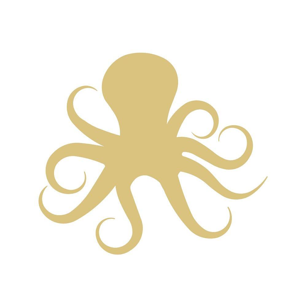 Basic Shape Octopus MDF Cutout Silhouette - Unfinished For DIY
