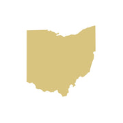 Basic Shape Ohio MDF Cutout State Silhouette - Unfinished For DIY