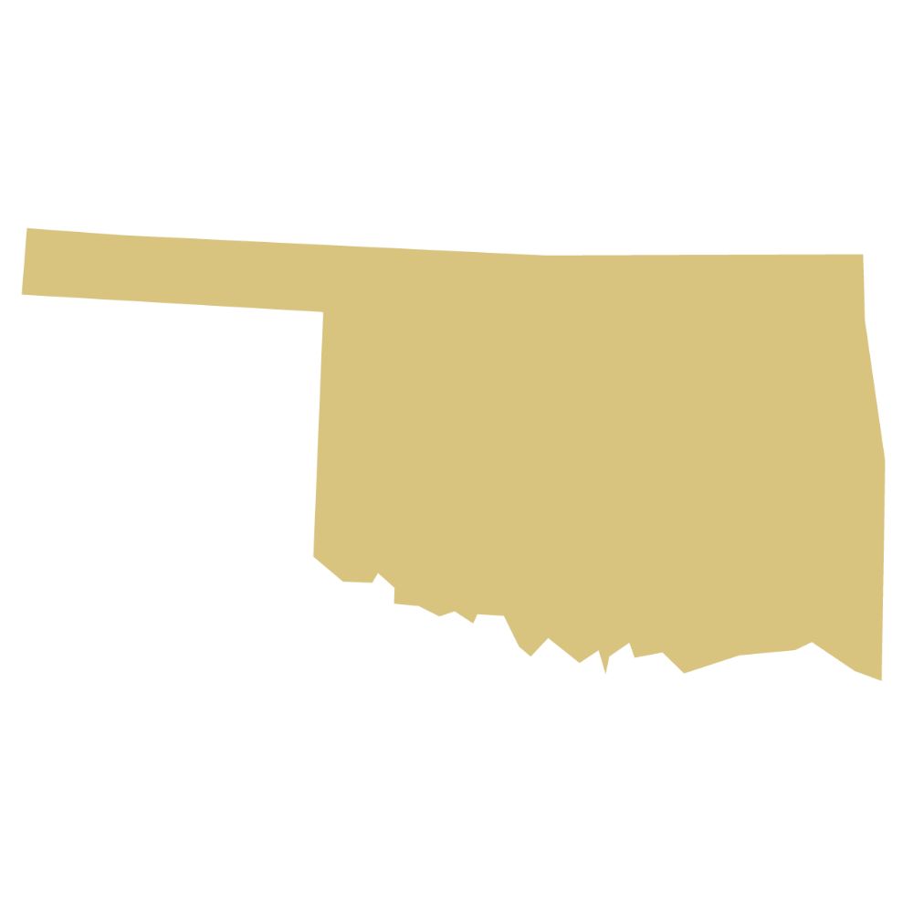 Basic Shape Oklahoma MDF Cutout State Silhouette - Unfinished For DIY