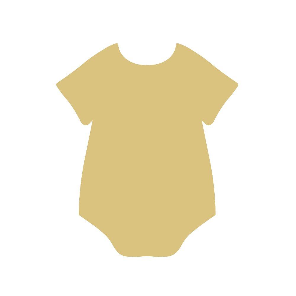 Basic Shape Onesie MDF Cutout Silhouette - Unfinished For DIY