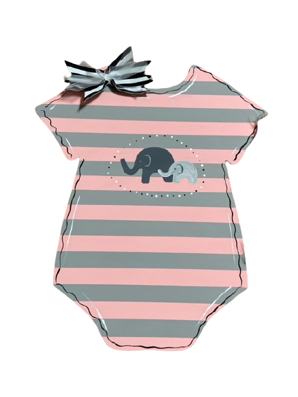 Basic Shape Onesie MDF Cutout Silhouette - Unfinished For DIY