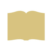 Basic Shape Open Book MDF Cutout Silhouette - Unfinished For DIY