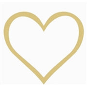 Basic Shape Heart MDF Cutout Heart Outline - Unfinished For DIY