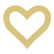 Basic Shape Heart MDF Cutout Open Heart Outline - Unfinished For DIY