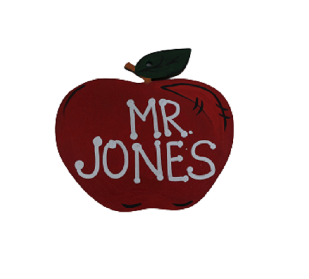 Basic Shape Apple MDF Cutout Apple Silhouette With Leaf - Unfinished For DIY