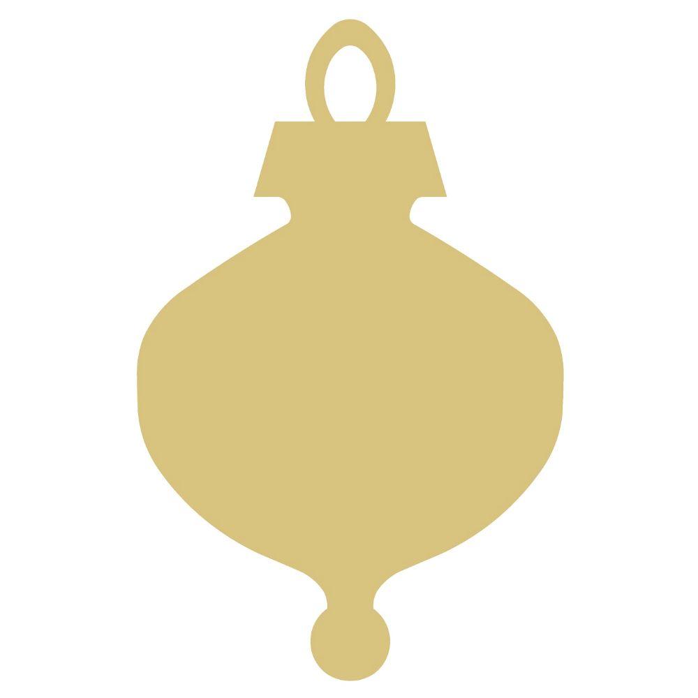 Basic Shape Bulb Ornament MDF Cutout Ornament Silhouette - Unfinished For DIY