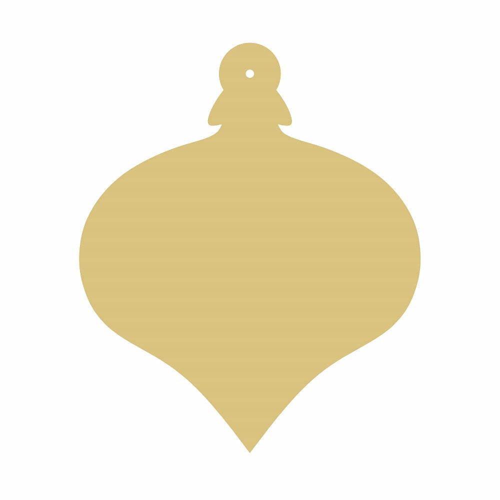 Basic Shape Ornament MDF Cutout Teardrop Silhouette - Unfinished For DIY