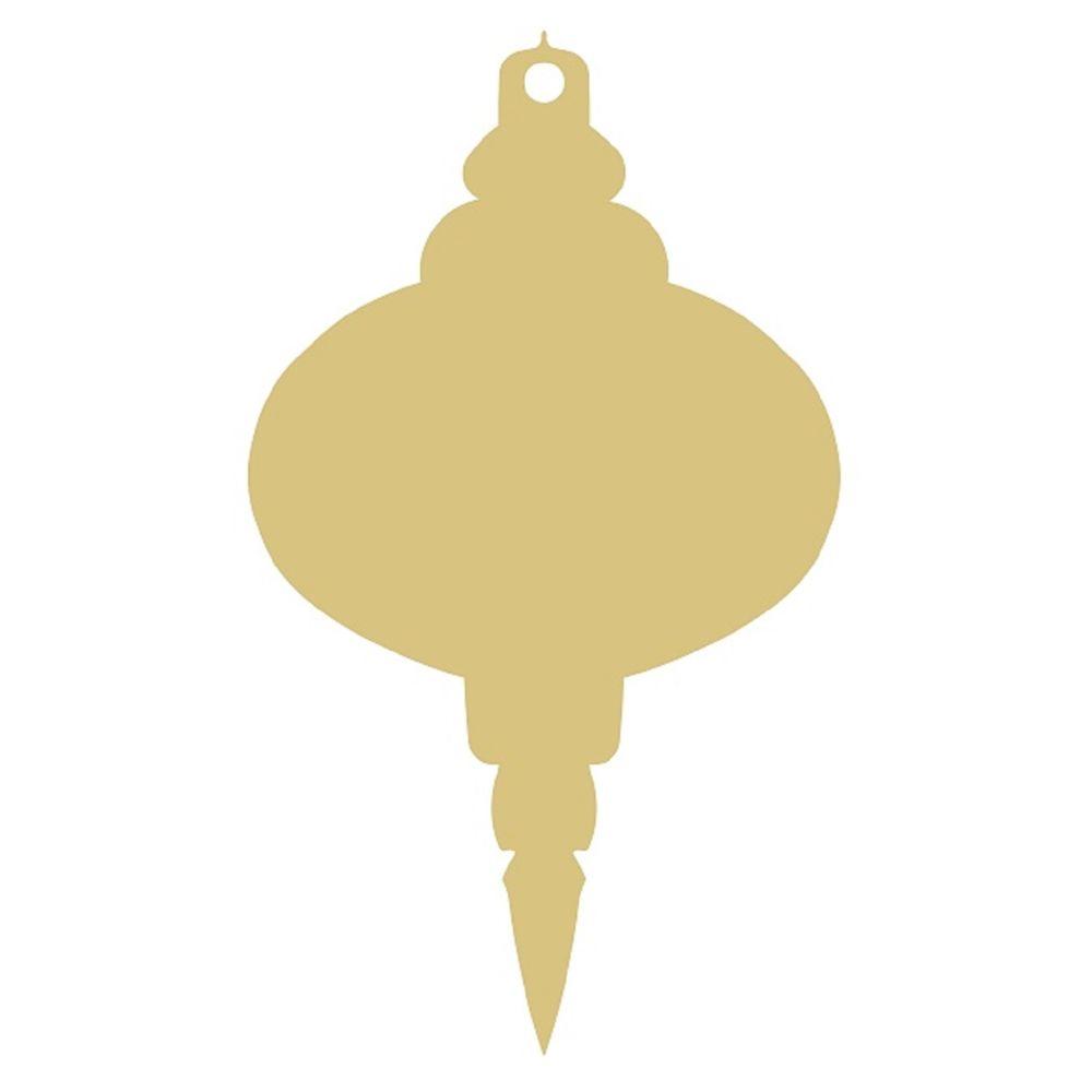 Basic Shape Ornament MDF Cutout Hanging Finial Silhouette - Unfinished For DIY