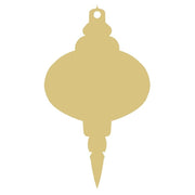 Basic Shape Ornament MDF Cutout Hanging Finial Silhouette - Unfinished For DIY